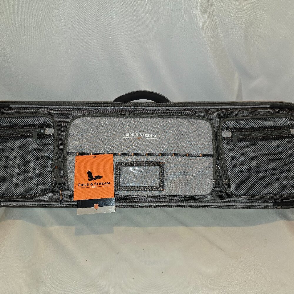 Field & Stream Pro Rod Case, Gray with Zippered Pouches, New with tags